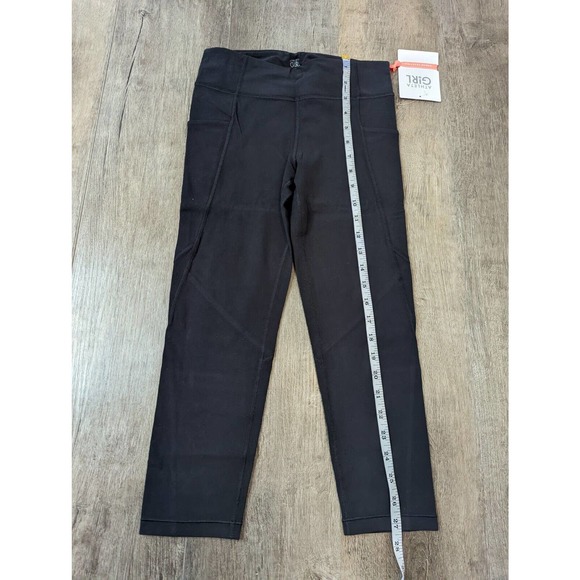 NWT Athleta Girl Fitted Mid Rise Waist Capri Leggings XL Girls Black MSRP $49 - Picture 7 of 8